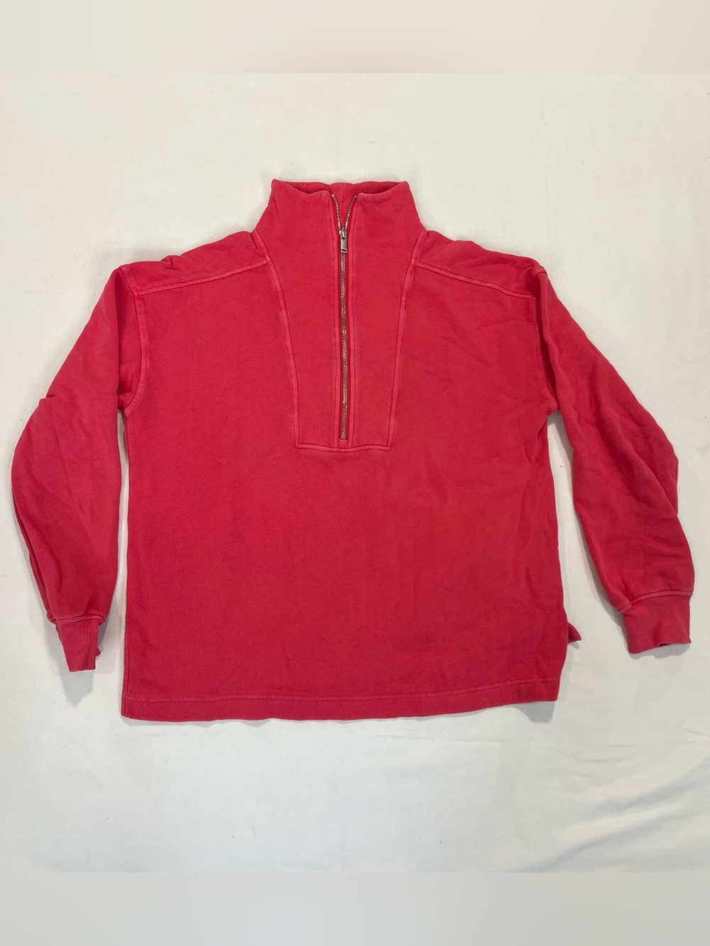 Old Navy Coral Pink Half-Zip Pullover Sweatshirt